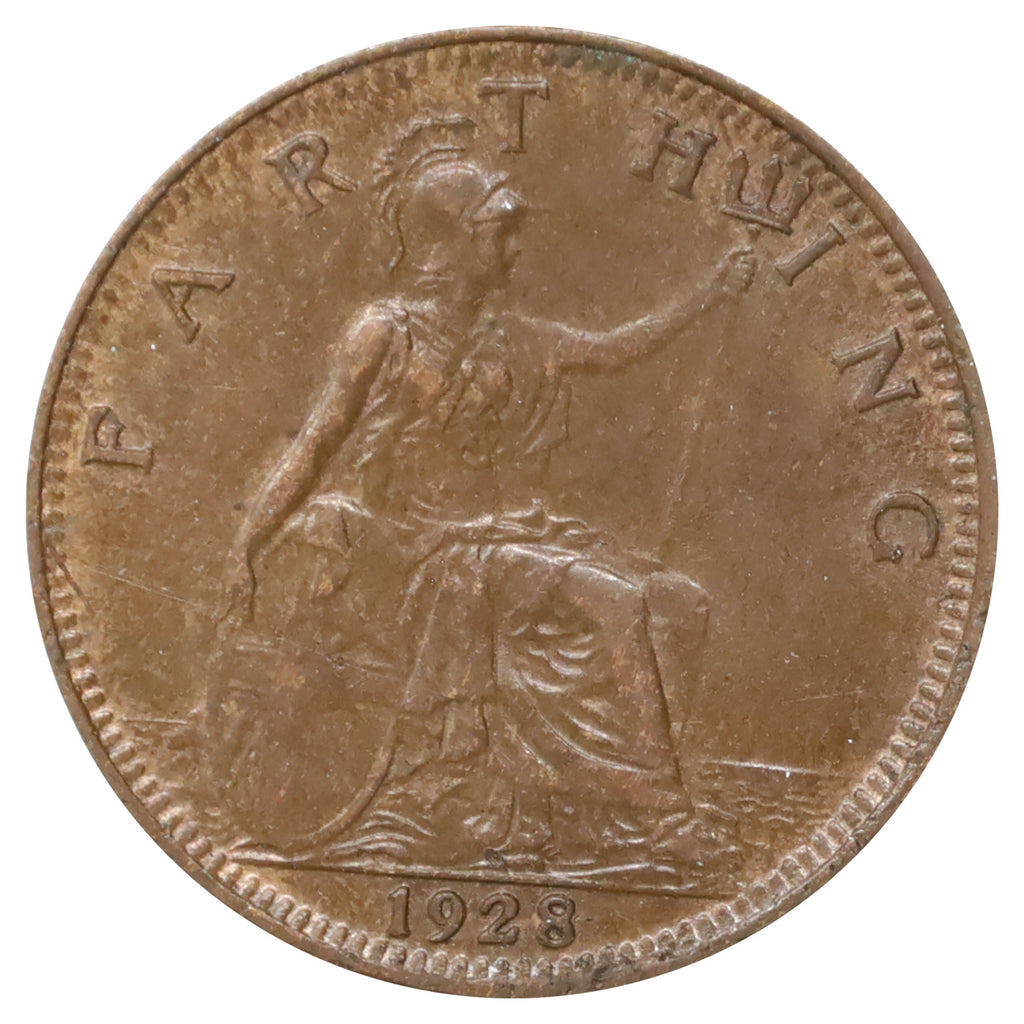 Great Britain 1928 Farthing Almost Uncirculated (AU50)