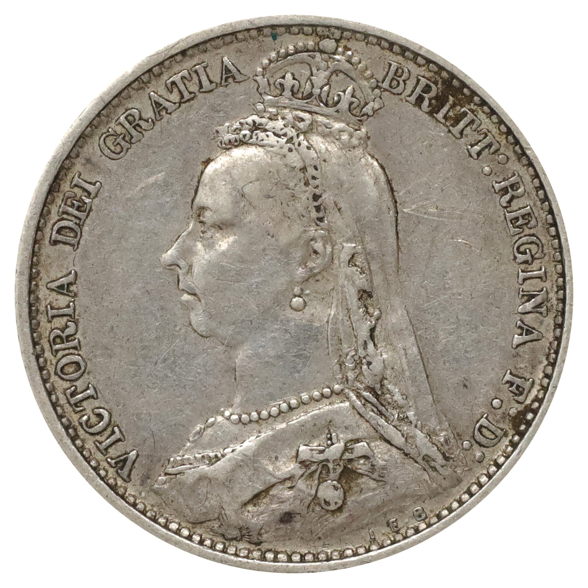 Great Britain 1887 6 Pence Reverse 6 Pence VF-EF (VF30)