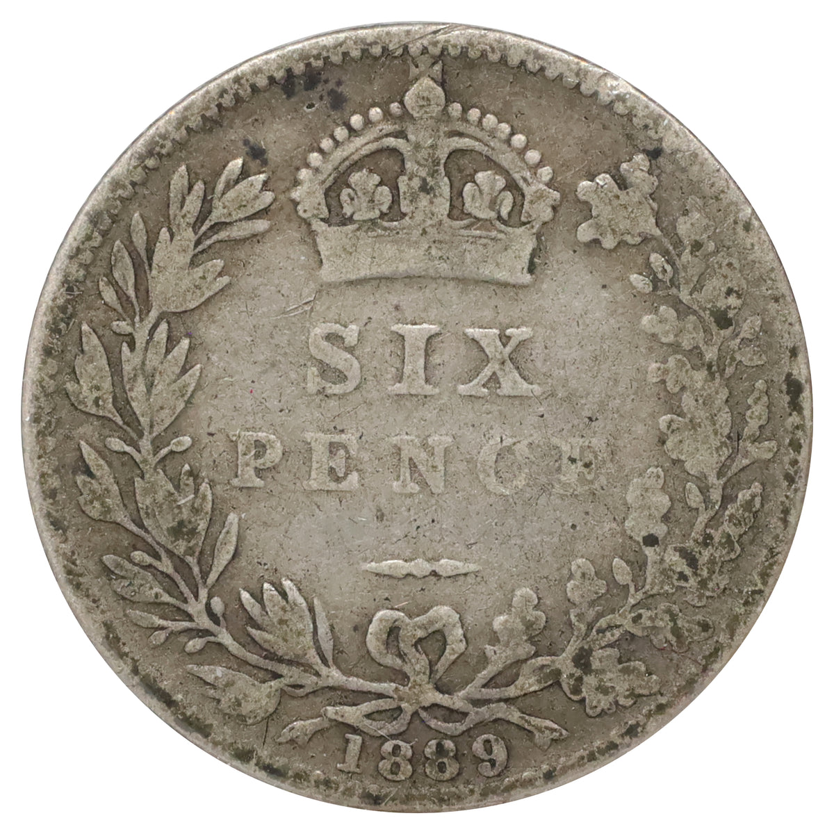 Great Britain 1889 6 Pence Very Good (VG8)