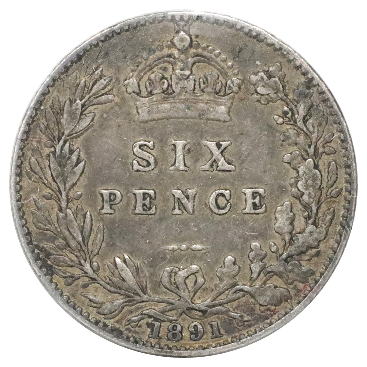 Great Britain 1891 6 Pence Fine (F12)