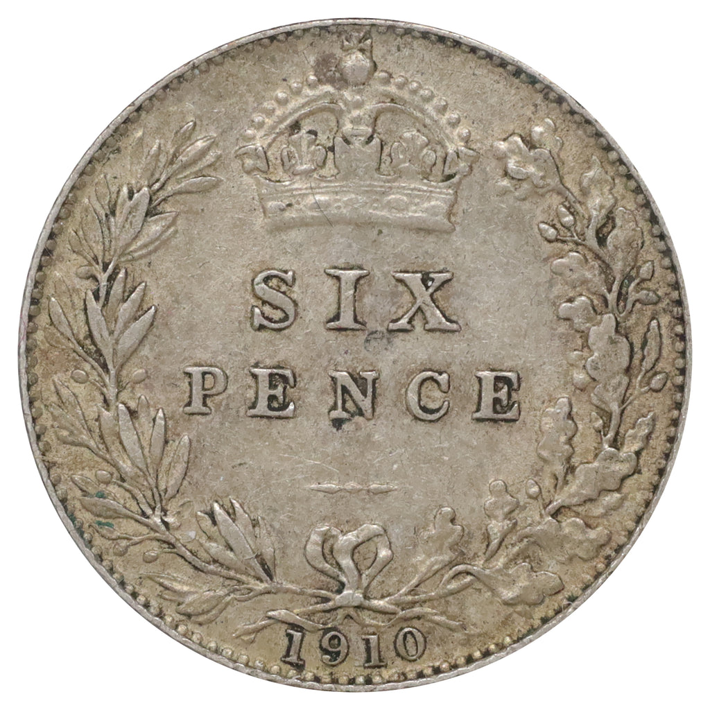 Great Britain 1910 6 Pence Extra Fine (EF40)