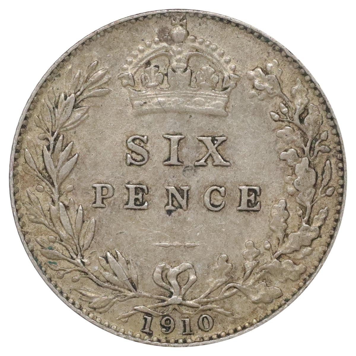 Great Britain 1910 6 Pence Extra Fine (EF40)