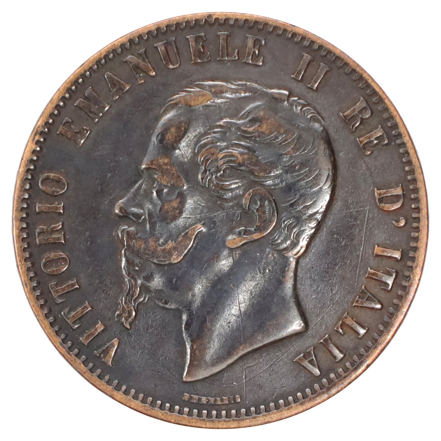 Italy 1867H 10 Centesimi Extra Fine (EF40)