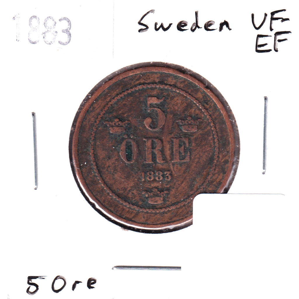 Sweden 1883 5 Ore VF-EF (VF30)