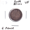 South Africa 1895 6 Pence Very Fine (VF-20)
