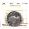 1955 Canada 50-cents ICCS Certified PL66