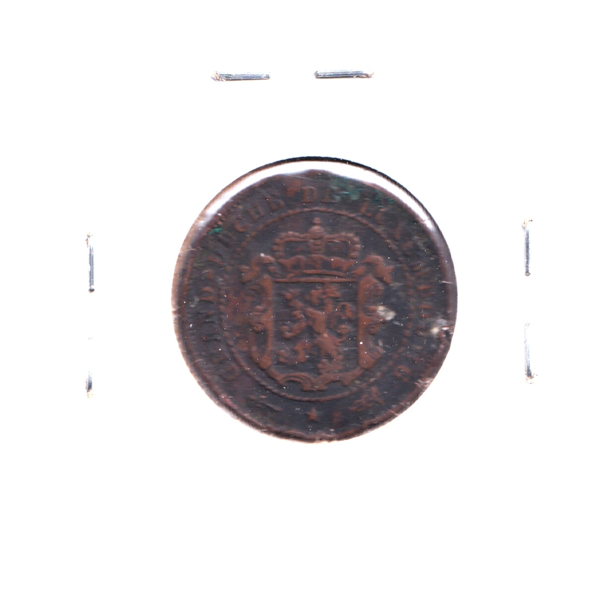 Luxembourg 1854 5 Centimes VF-EF (VF-30) Impaired