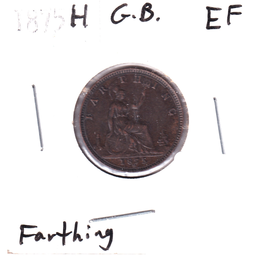 Great Britain 1875H Farthing Extra Fine (EF40)