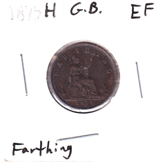 Great Britain 1875H Farthing Extra Fine (EF40)