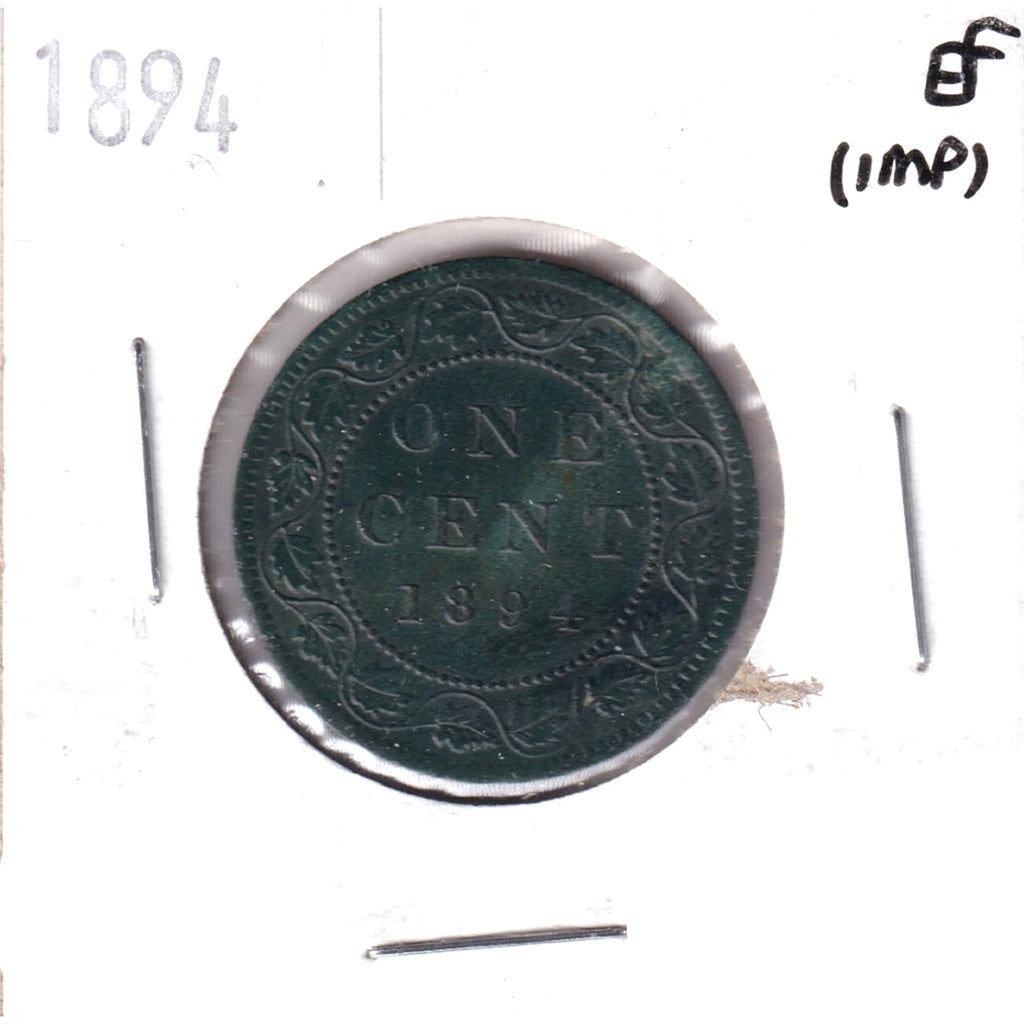 1894 Canada 1-cent Extra Fine (EF40) Impaired