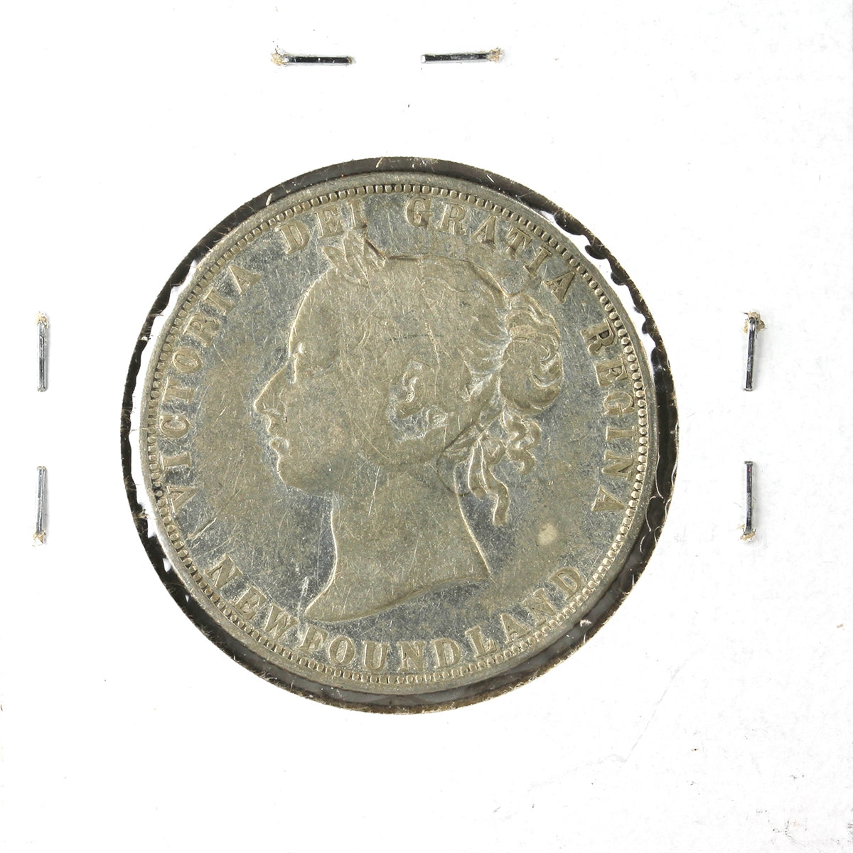 1873 Newfoundland 50-cents Very Good (VG-8) Marks