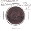 USA Liberty Head Large Cent Counterstamped 'Eldridge'