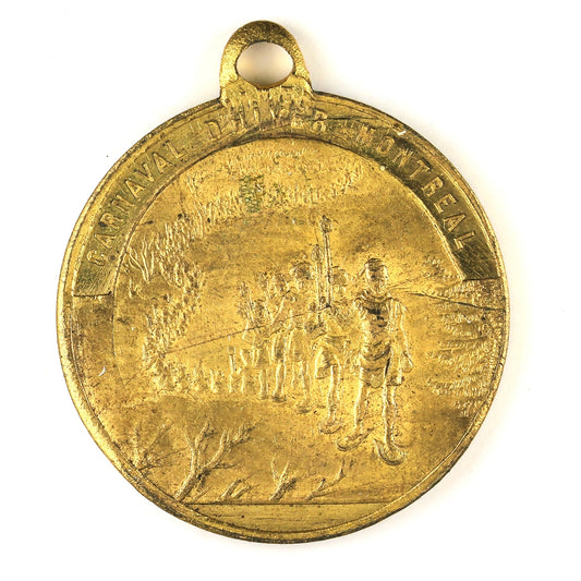 EQCC-153 Montreal Winter Carnival Gilt Brass Medallion, Uncirculated (MS-60)