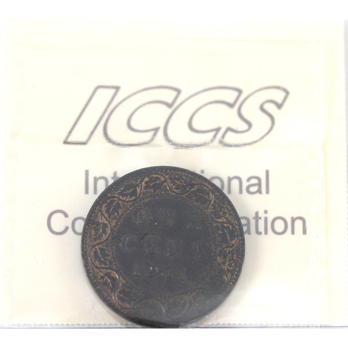 1901 Canada 1-cent ICCS Certified MS-60 Brown