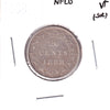 1888 Newfoundland 20-cents Very Fine (VF-20) Scratched