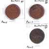 Lot of 2x Australia 1919 & 1x 1939 Pennies VF-EF (VF30) or Extra Fine (EF40), 3Pcs