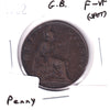 Great Britain 1902 Penny F-VF (F15) Spot