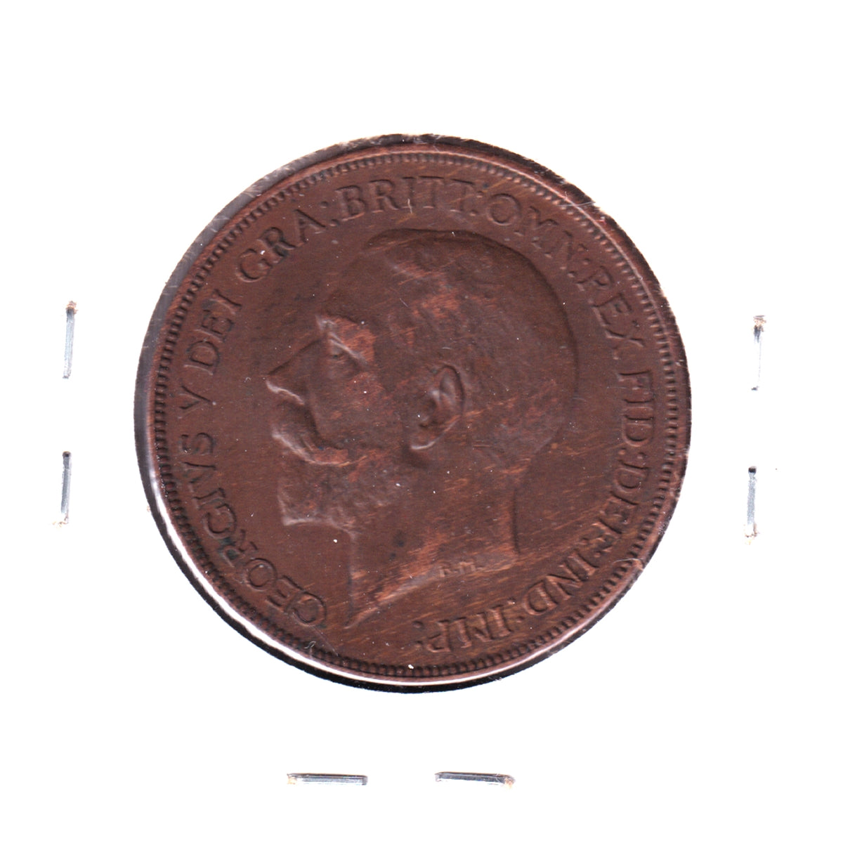 Great Britain 1921 Penny Extra Fine (EF40) Spots