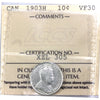 1903H Canada 10-cents ICCS Certified VF30