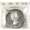 1964 Canada Dollar ICCS Certified PL-66 Heavy Cameo