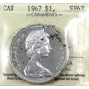 1967 Canada Dollar ICCS Certified SP67 Cameo