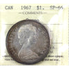 1967 Canada Dollar ICCS Certified SP66 Cameo