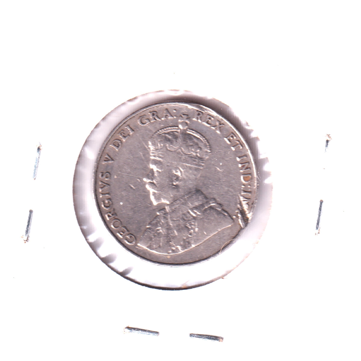 1925 Canada 5-cents F-VF (F15) Scratched, Cleaned or Impaired