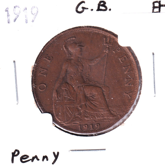 Great Britain 1919 Penny Extra Fine (EF40)