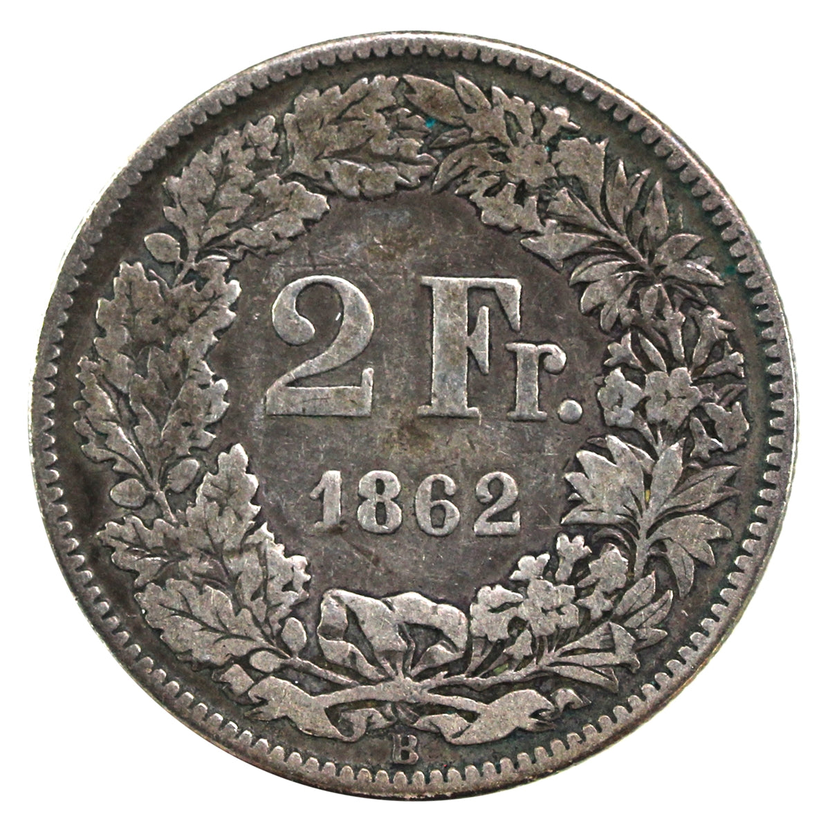 Switzerland 1862 2 Francs VG-F (VG10)