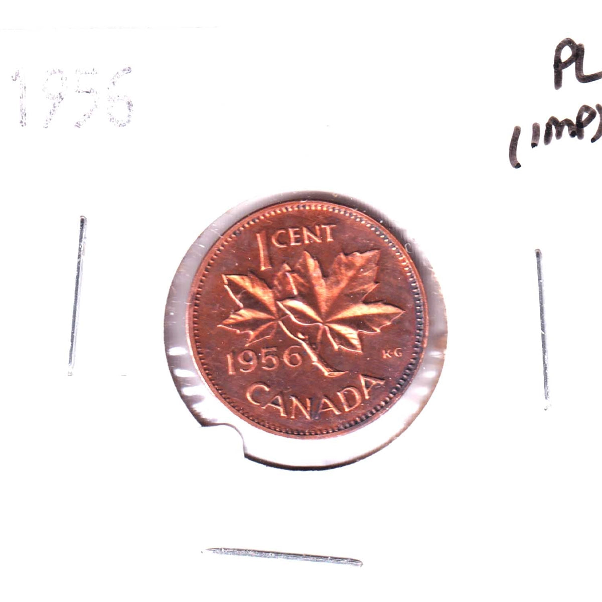 1956 Canada 1-cent Proof Like (Impaired)