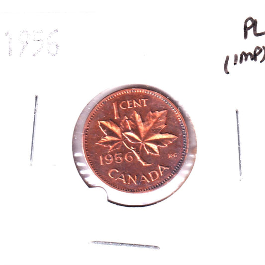 1956 Canada 1-cent Proof Like (Impaired)