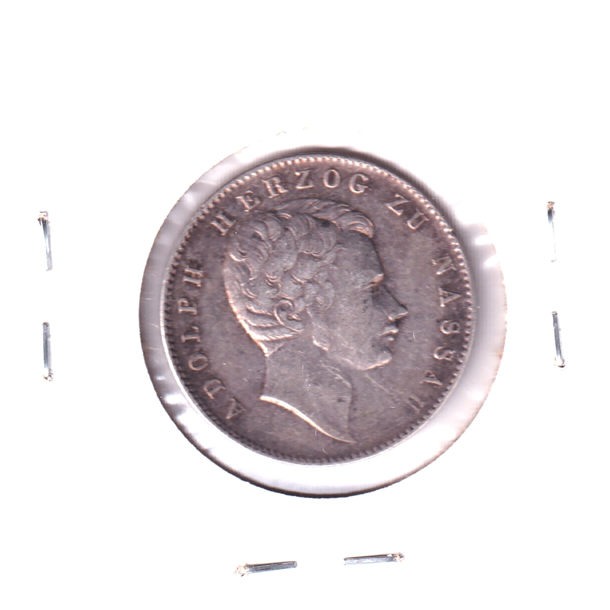 German States 1841 Nassau 1/2 Gulden VF-EF (VF30)