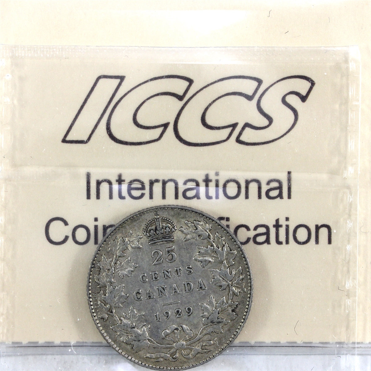 1929 Canada 25-cents ICCS Certified EF40