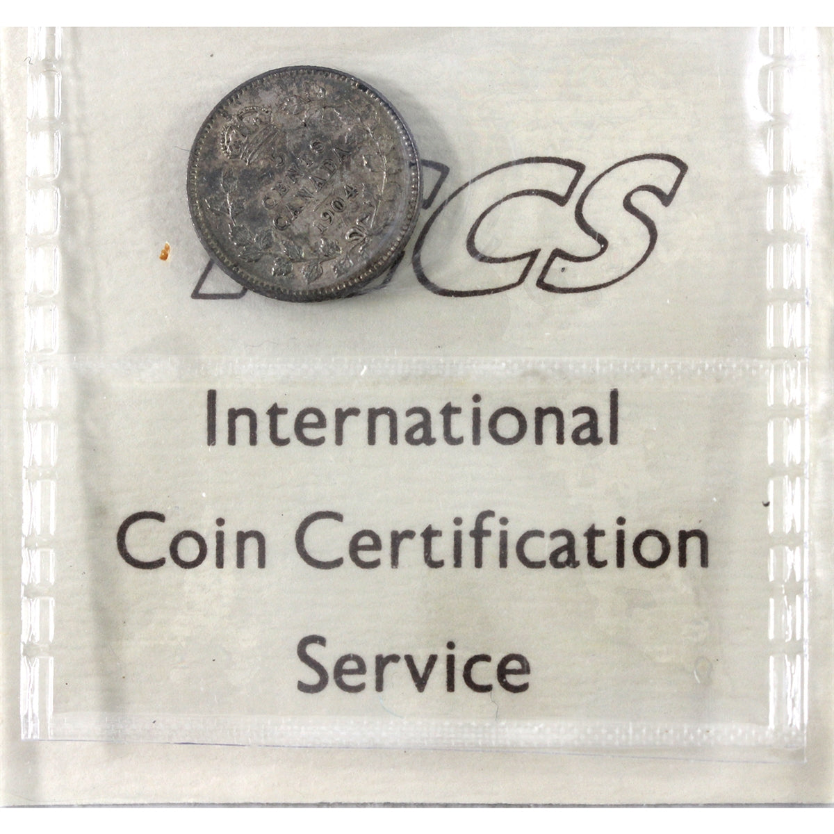 1904 Canada 5-cents ICCS Certified AU50