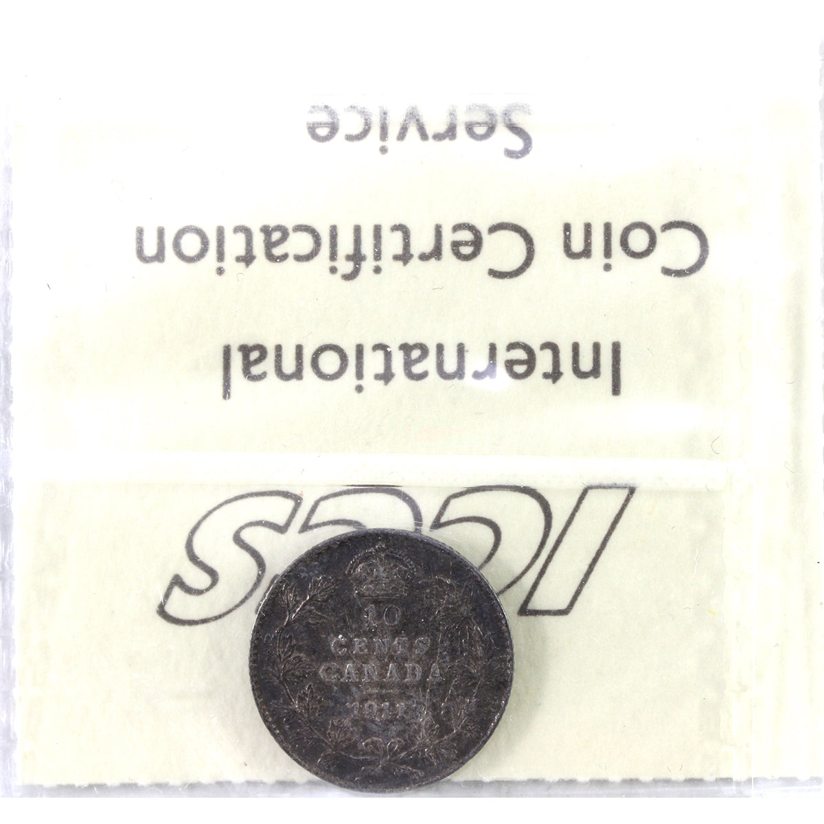 1911 Canada 10-cents ICCS Certified VF30