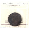 1898H Canada 1-cent ICCS Certified AU55