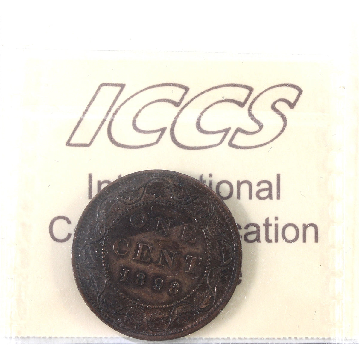 1898H Canada 1-cent ICCS Certified AU55