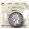 1954 Canada 50-cents ICCS Certified PL65 Cameo
