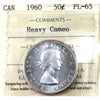 1960 Canada 50-cents ICCS Certified PL65 Heavy Cameo