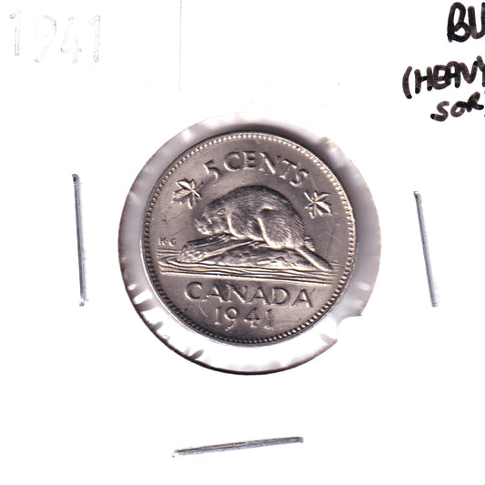 1941 Canada 5-cents Brilliant Uncirculated (MS-63) Impaired
