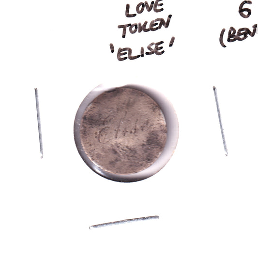 Love Token on Canada Victorian Silver 5-cents, Good (G4): Elise
