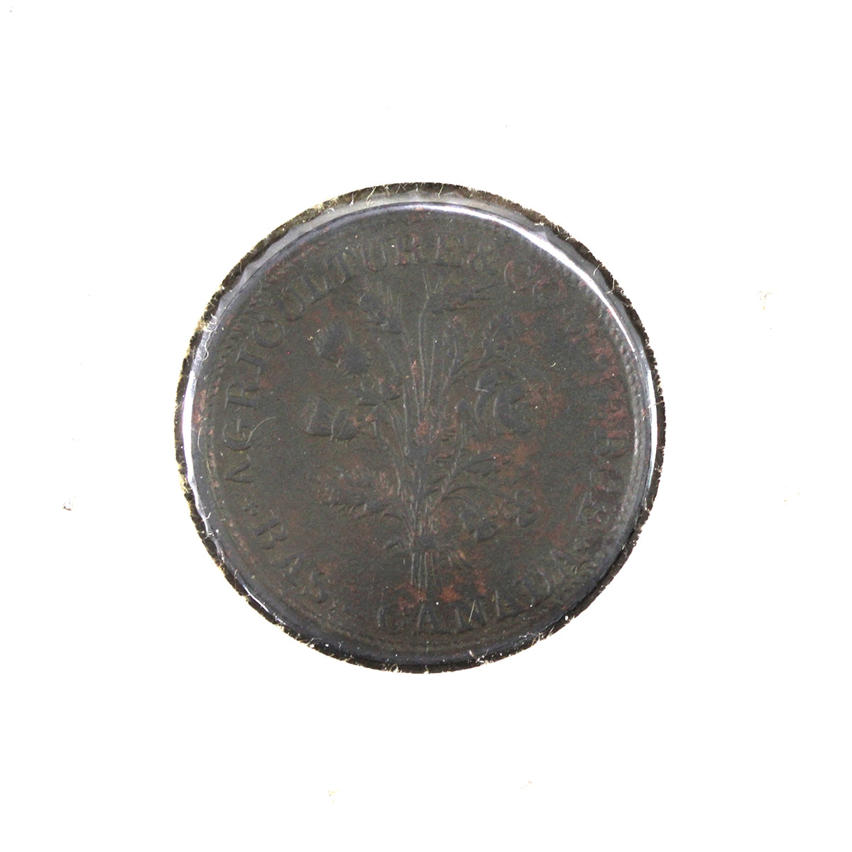 LC-33A1 No Date Lower Canada Un Sou, Agriculture, Bank Token, AU-UNC (AU-55) Corrosion