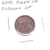 Love Token on Victorian Canada 10-cents - Initial W or M
