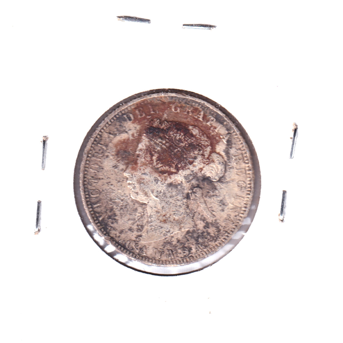 1870 Canada 25-cents Fine (F-12) Impaired