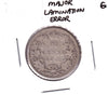 ERROR 1901 Canada 25-cents Good (G4) Major Lamination Error