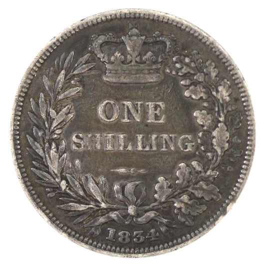 Great Britain 1834 William IV Shilling Very Fine (VF20) Rotated Die