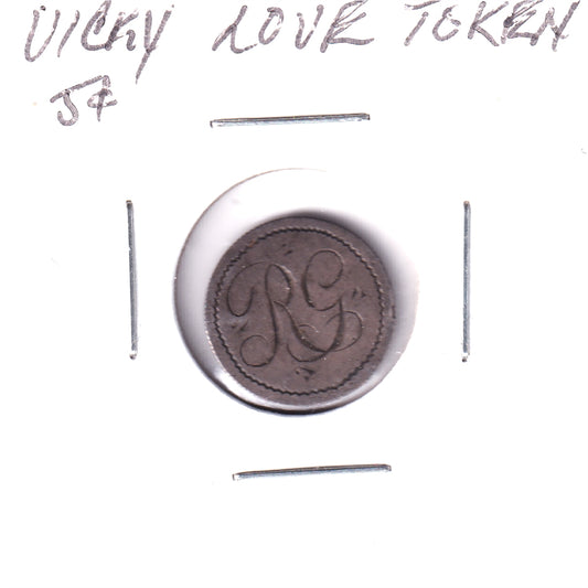Love Token on Victorian Canada 5-cents: Initials RG