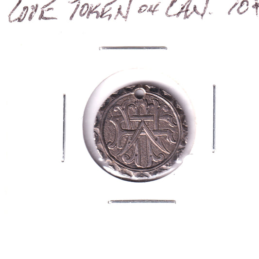 Love Token on Canada Edward VII 10-cents: Initials Perhaps WFA