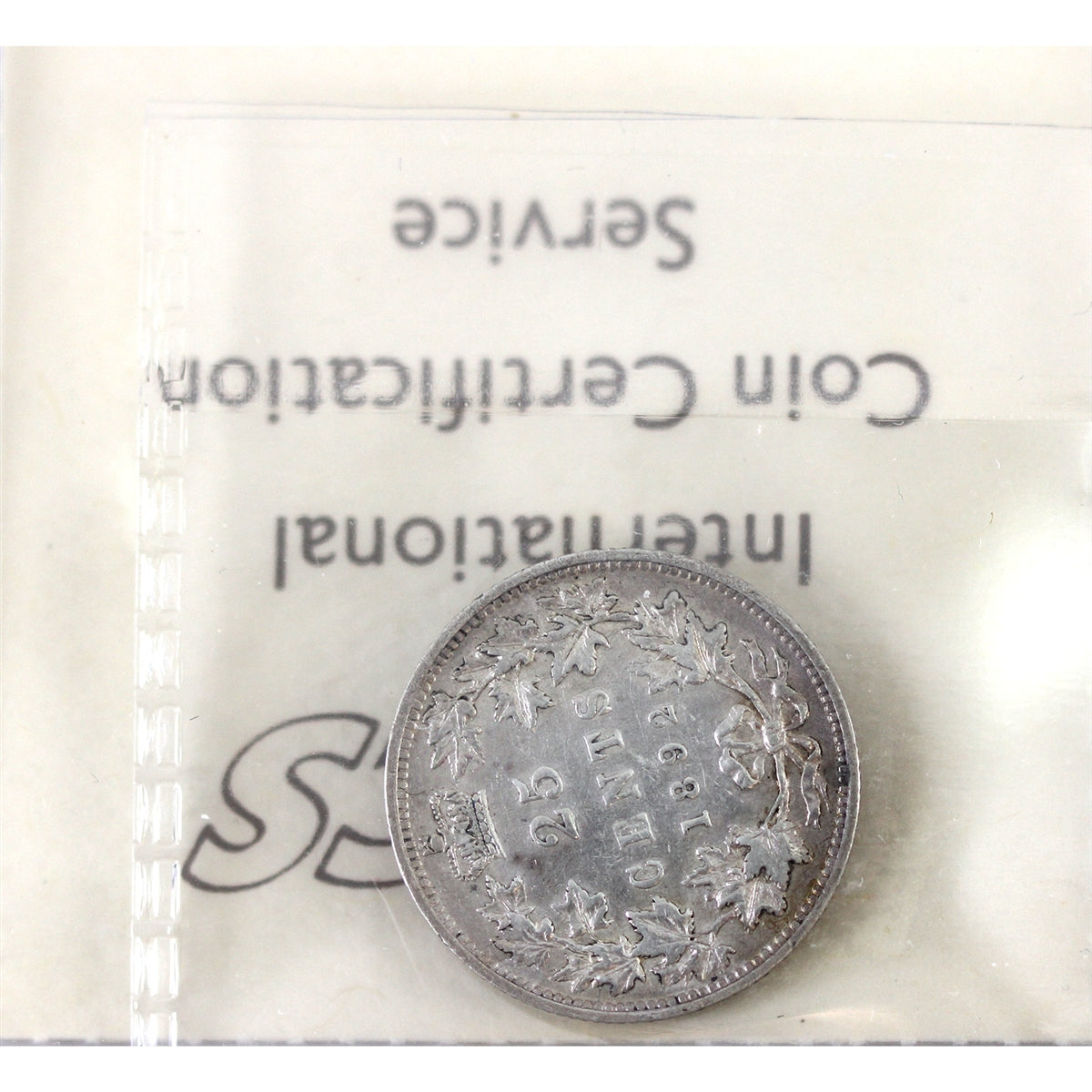1892 Canada 25-cents ICCS Certified VF20