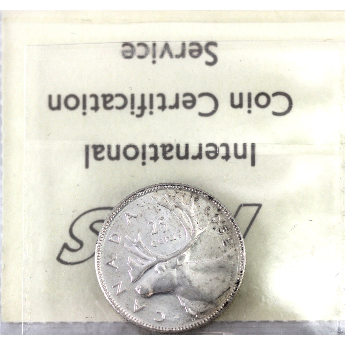 1952 Low Relief Canada 25-cents ICCS Certified MS64